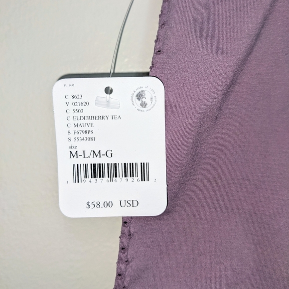 Free People Movement Good Karma Shorts in Elderberry Tea Mauve Size M/L NWT - Picture 8 of 10